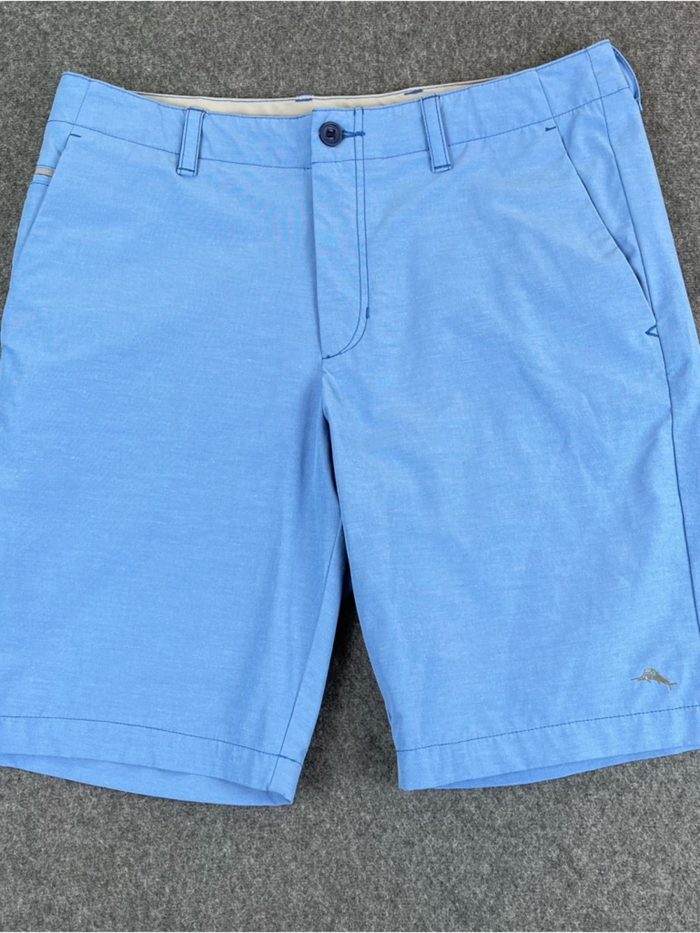Tommy Bahama Chino Boracay Shorts Mens 32x10 Blue Grip Waistband Preppy